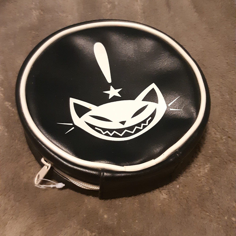 TokyoBay Exclaim Cat Round Travel Cosmetic Bag